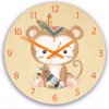 ModernClock Detské nástenné hodiny Ami Opice indián 30 cm viacfarebné