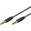PremiumCord Kábel Jack 3.5mm 4 pinový M/ M, 2m kjack4mm2