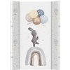 CEBA BABY Podložka prebaľovacia 2-hranná s pevnou doskou (50x70) Basic Rainbow Walk