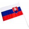 Slovenská vlajka na paličke – 43 × 30 cm