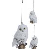 Ozdoba závesná sova 8x7x10 cm polyrezín mix