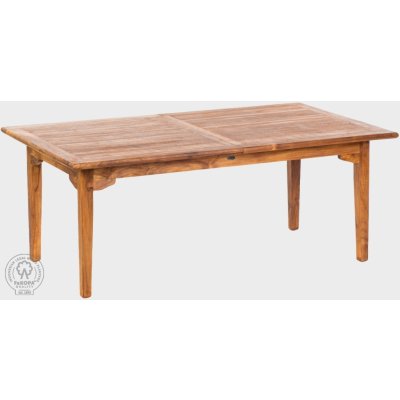 FaKOPA ELEGANTE obdĺžnikový rozkladací stôl z teaku 120 x 200-300 cm