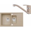 Set Alveus Intermezzo 70 + Nina - Drez Granitový Intermezzo 70 - 780x480mm, vanička 330x405x200mm, 170x275x130mm + bateria Nina