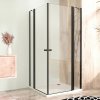 ALFA LINE DUE 85 Black clear Sprchová zástena štvorcová (70+20/70+20)