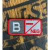 Nášivka krvná skupina B- NEG