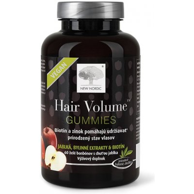 NEW NORDIC Hair volume gummies 60 vegan želé bonbónov