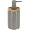 TENDANCE Dávkovač mydla Loudis, sivá/s drevenými prvkami, 280 ml