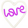 Neónové LED svetlo LOVE HEART fialovobiele NNE02 Neolia