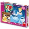 DINO Disney princezny Popelka Ariel a Bella 3x55 dielov