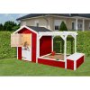 Weka Detský domček na hranie Tabaluga, červená-biela, 154 x 284 x 153 cm