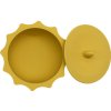 Malý Ježko Detská silikónová miska s pokrievkou Slniečko – Mustard Yellow