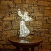 DECOLED Svetelný anjel 50cm, ľadovo biely s Flash efektom