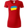 Ukrajina vlajka - Dámske tričko z organickej bavlny Origin (GOTS) - XL ( Červená )