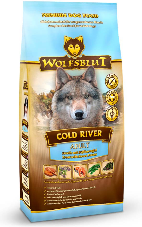 Wolfsblut Cold River Adult 12,5 kg pstruh s batátmi