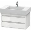 DURAVIT Ketho závesná skrinka pod umývadlo, 2 zásuvky, 800 x 455 x 480 mm, biela vysoký lesk, KT664002222