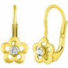 Silvego Zlaté detské náušnice kvetinky Fiore s Brilliance Zirconia SILVEGOG70164CZY