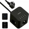 Nabíjecí stanice Huslog 12W 3xzásuvka, 4xUSB černá