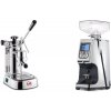 La Pavoni Professional Lusso + Eureka Atom 60, chrome