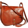 NovaKabelka.sk Caccia Marrone Chiaro kožená talianska crossbody kabelka hnedá