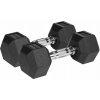 Rebel Litinové činky s pogumovaným povrchem HEX 2x7,5 kg ACTIVE