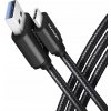 Axagon BUCM3-AM15AB USB-C USB-A, USB 3.2 Gen 1, 3A, ALU, 1,5m, černý