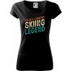 CROSS-COUNTRY Skiing Legend - Pure dámske tričko - XL ( Čierna )