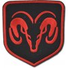 Nášivka Dodge RAM black logo 8 cm x 7,5 cm