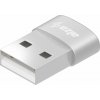 AlzaPower USB-A (M) to USB-C (F) 2.0 biely APW-ADTATC2W