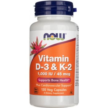 Now Vitamin D3 a K2 120 kapsúl