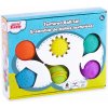 Teddies Sada míčků 6ks s texturou gumové 6cm v krabici
