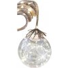 Dekorácia MagicHome Vianoce Balldeco, guľa na lane, 50x mLED teplá biela, 3xAA, IP20, interiér, osvetlenie, L-0,50 m