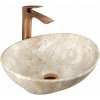 Rea Sofia Savana Mat, umývadlo na dosku 410x345x150 mm, imitácia kameňa, REA-U6361