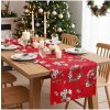 Mondo Italia Vianočný behúň na stôl Vianočné ruže na červenom Červená 50x150 cm