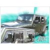Deflektory - protiprievanové plexi Jeep Wrangler 5D od 2007 (+zadné)