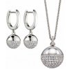 Vianočný set Fiorelli Silver náušnice + náhrdelník CZ Z1559