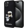 Karl Lagerfeld 3D Rubber Karl and Choupette iPhone 15 čierne