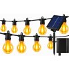 MasterLED Solárna svetelná reťaz s COB LED žiarovkami s efektom plameňa, 650cm, 10 LED žiarovky G50, IP44