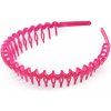 Plastová čelenka do vlasov s hrebienkom - 1 ks 3 pink