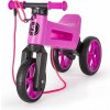 Teddies FUNNY WHEELS Rider SuperSport fialovej 2v1 + popruh 28/30 cm