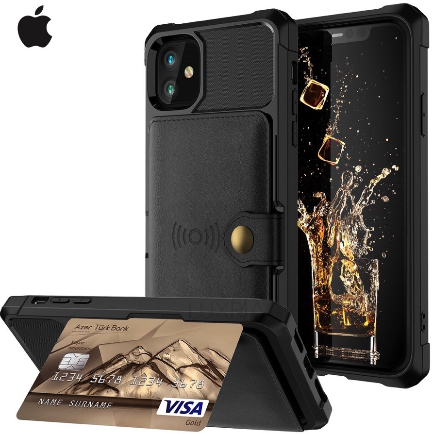 Luxria Wallet Case iPhone - 11 Pro Čierne