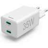 % Nabíjačka pre telefón MINI 35W, PD/QC (2X USB-C),biela /Hama (201694)