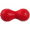 Rehabilitačná a masážna loptička Pilo Peanut II, 17 x 8 cm, červená