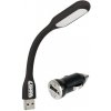 LED lampička flexibilná 12 / 24V + USB nabíjačka 1000mA