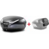 Vrchný kufor na motorku SHAD SH48 D0B48300+D0RI4800 Dark grey / black with PREMIUM SMART lock and backrest (SH48 prémiový kufr pro dvě XXL helmy. Dostupný nosič, brzdové světlo, vnitřní taška a barvy