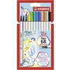 Vláknový fix s flexibilným štetcovým hrotom STABILO Pen 68 brush - 12 ks sada
