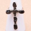 Nefertitis Šungit prsteň striebro Ag 925 LOT18 - 52 mm (US 6), 5,3 g