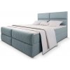 Manželská boxspring posteľ s úložným priestorom Mulen 140x200 - svetlomodrá