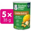 GERBER Organic chrumky s mangom a banánom 5 x 35 g