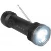 Multifunkčná 1-LED baterka so solárnym panelom, FM rádiom, Bluetooth reproduktorom,USB,MicroSD