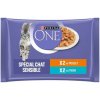 Výhodné balenie Purina ONE Junior 24 x 85 g - Citlivé kuracie mäso a tuniak